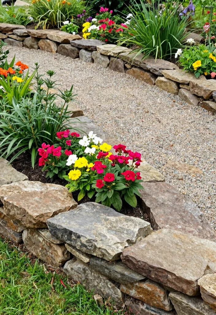 16 Rock Patio Ideas Backyards Will Love 5 16 Rock Patio Ideas Backyards Will Love - 5. Rustic Stone Edging 1