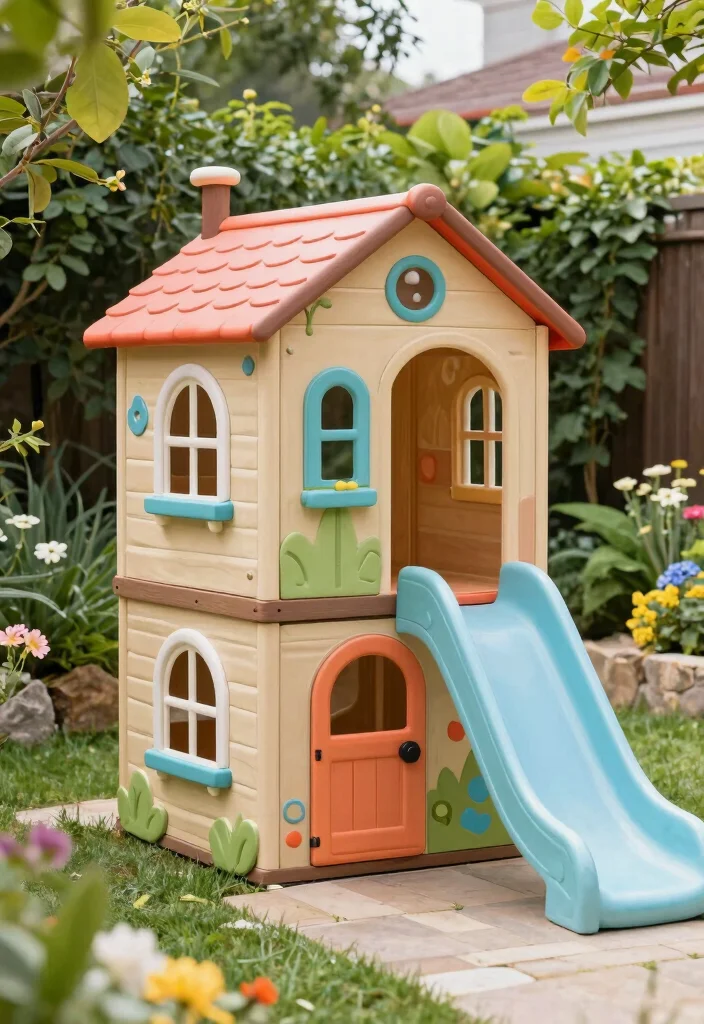 16 Small Outdoor Play Area Ideas Kids Will Love - 10. Imaginative Playhouse 1