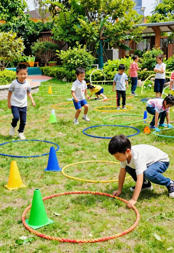 16 Small Outdoor Play Area Ideas Kids Will Love - 12. Garden Obstacle Course 1