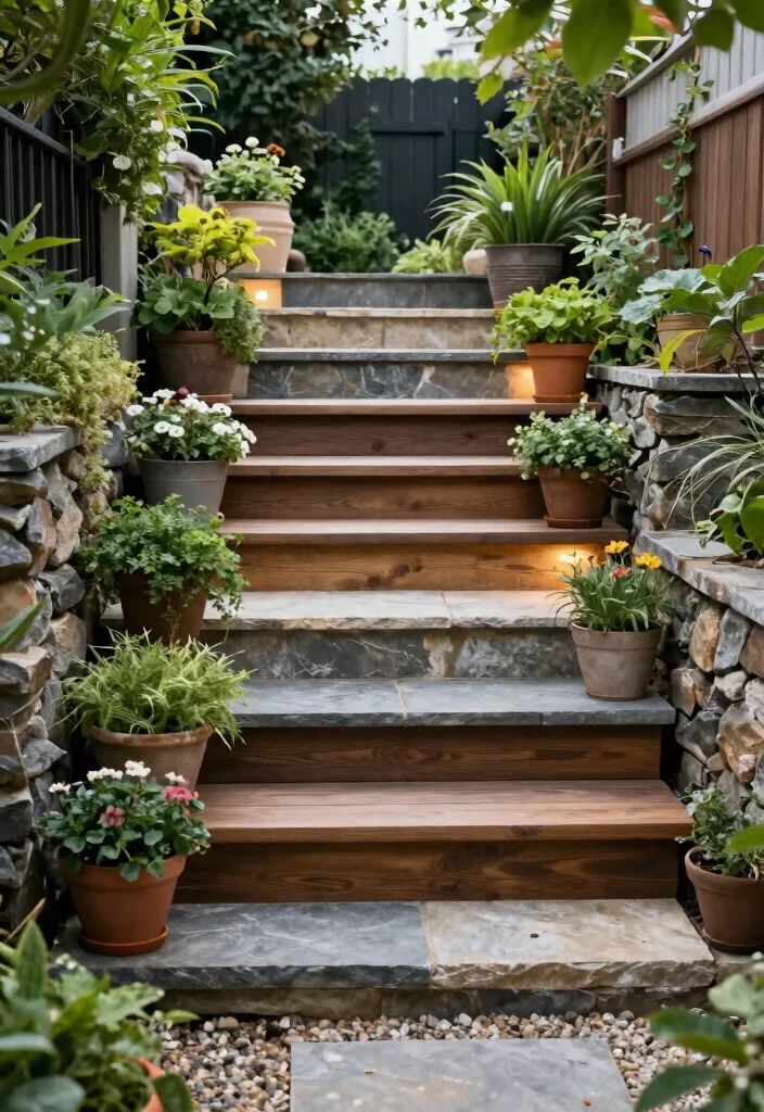 17 Back Door Steps to Patio Ideas With Seamless Flow - 5. Multi-Level Steps 1