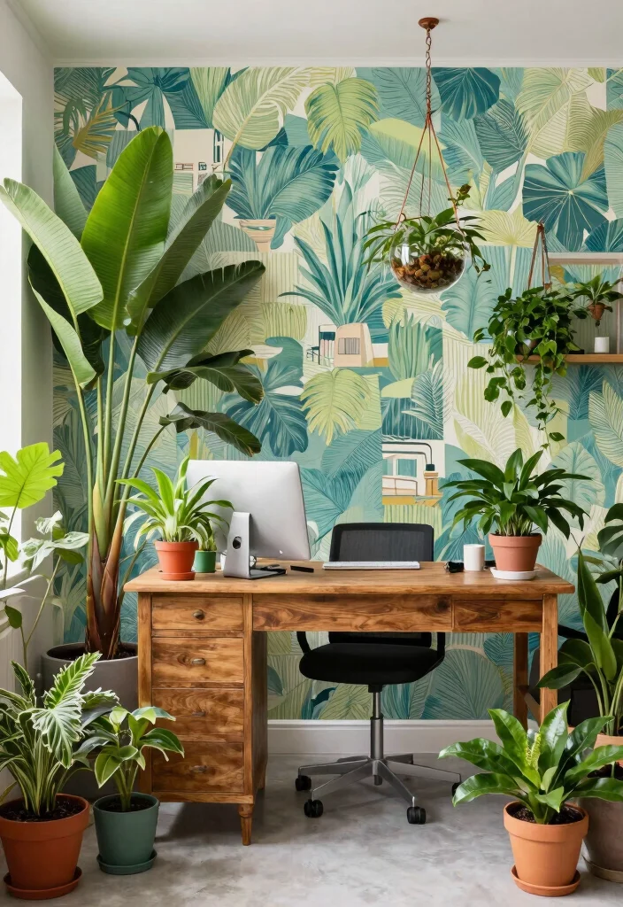 17 Cafe Terrace at Night Wallpaper Ideas With Cozy Glow - 6. Eclectic Garden Retreat 1