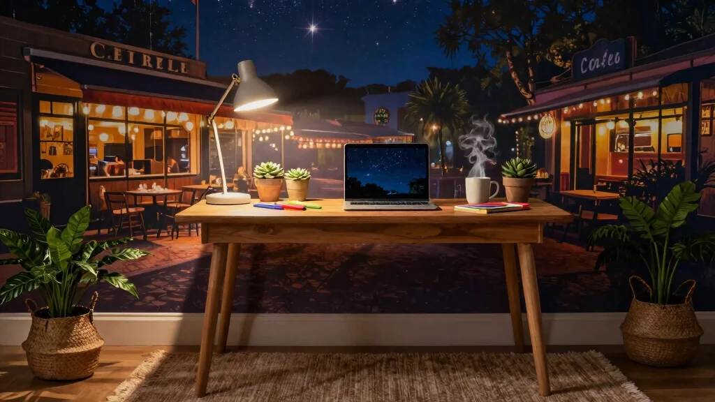 17 Cafe Terrace at Night Wallpaper Ideas With Cozy Glow