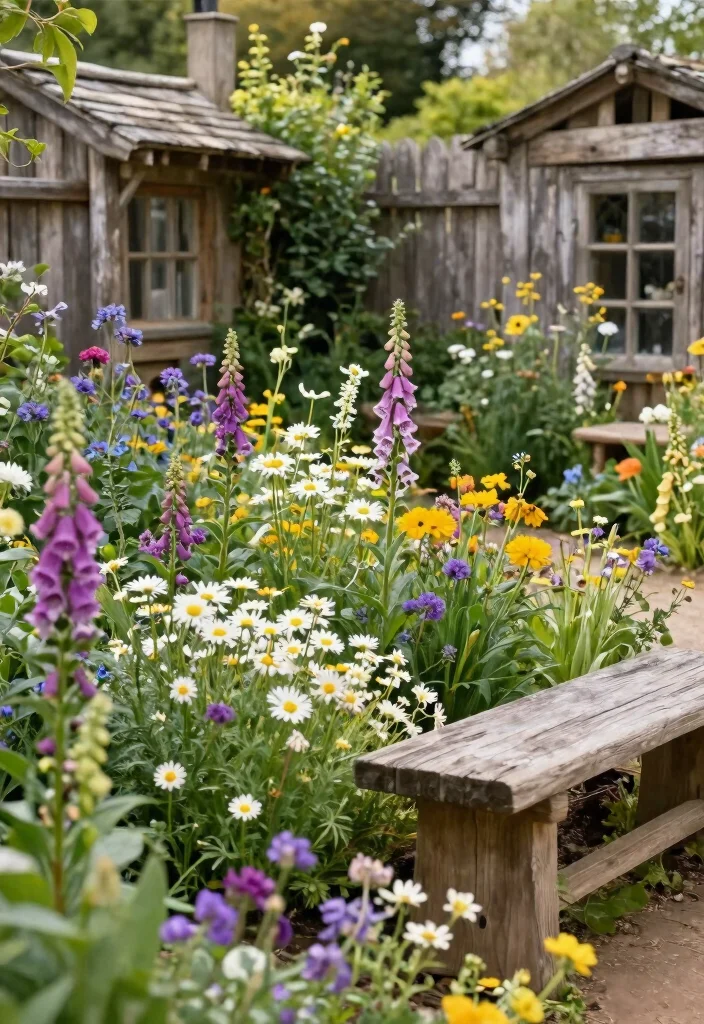 17 Front Yard Garden Bed Ideas With Lush Layered Beauty 14 17 Front Yard Garden Bed Ideas With Lush Layered Beauty - 14. Rustic Cottage-Style Gardens 1