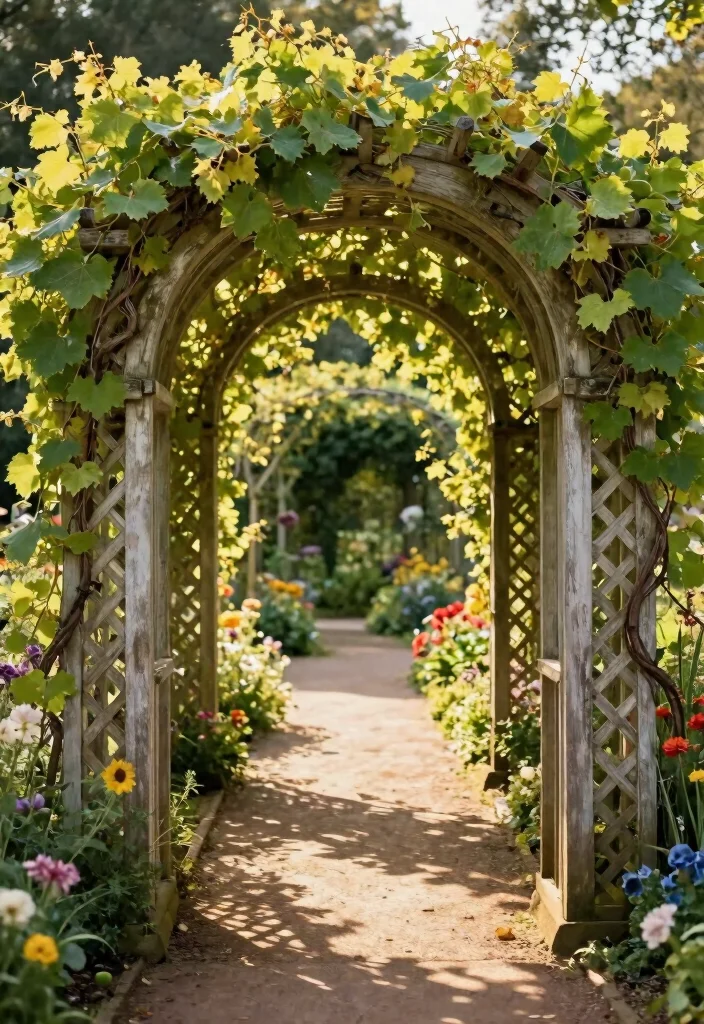 17 Grape Vines Trellis Ideas With Vineyard Vibes 11 17 Grape Vines Trellis Ideas With Vineyard Vibes - 12. Archway with Lattice 1