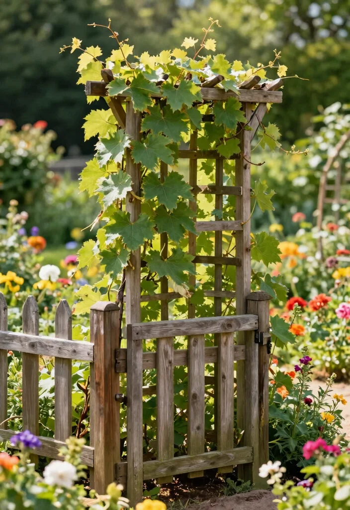 17 Grape Vines Trellis Ideas With Vineyard Vibes 13 17 Grape Vines Trellis Ideas With Vineyard Vibes - 14. Fence Trellis Configuration 1