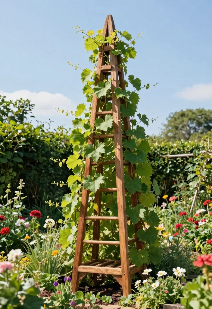 17 Grape Vines Trellis Ideas With Vineyard Vibes 15 17 Grape Vines Trellis Ideas With Vineyard Vibes - 16. Garden Obelisk Trellis 1