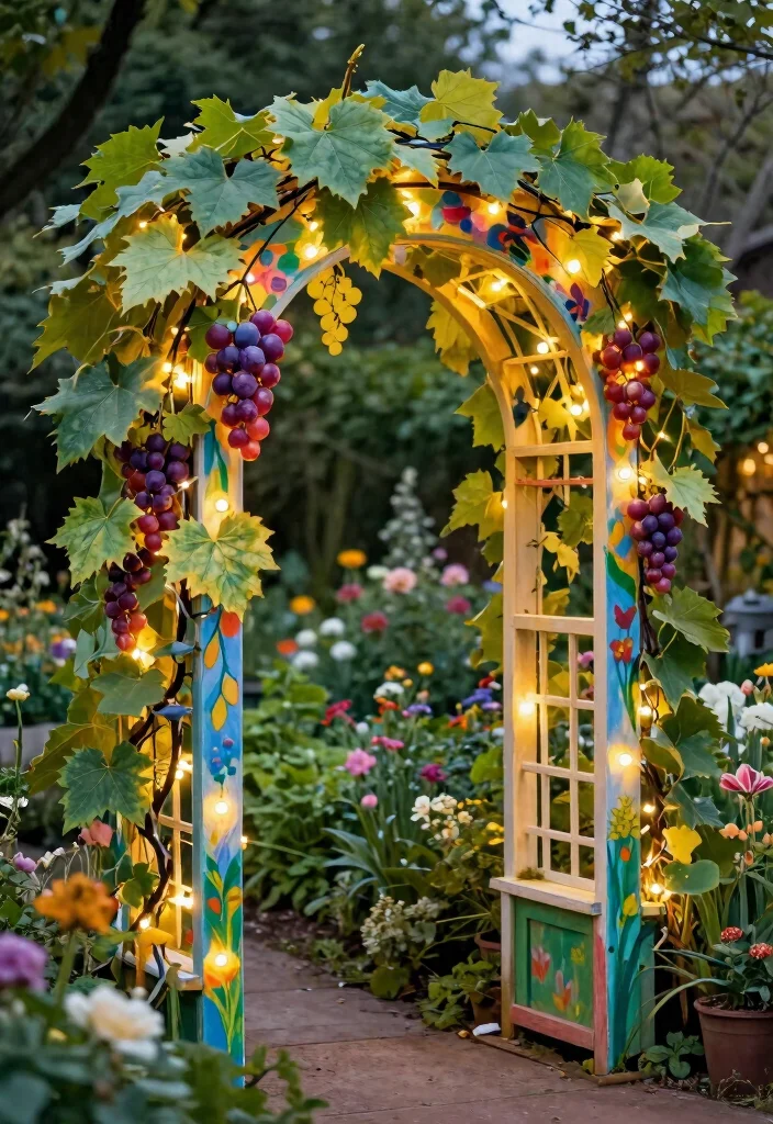 17 Grape Vines Trellis Ideas With Vineyard Vibes 16 17 Grape Vines Trellis Ideas With Vineyard Vibes - 17. Decorated Trellis 1
