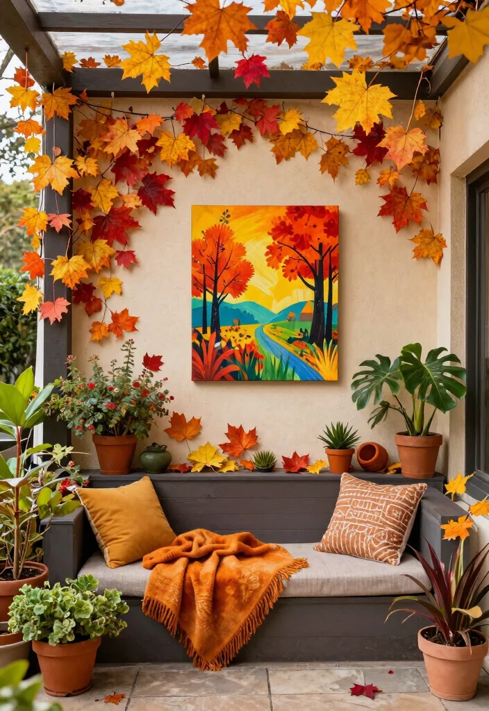 17 Patio Wall Decor Outdoor Ideas That Add Personality - 14. Seasonal Decor 1