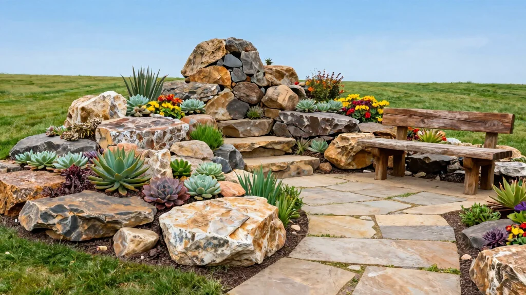 17 Rock Front Yard Landscaping Ideas With Bold Texture