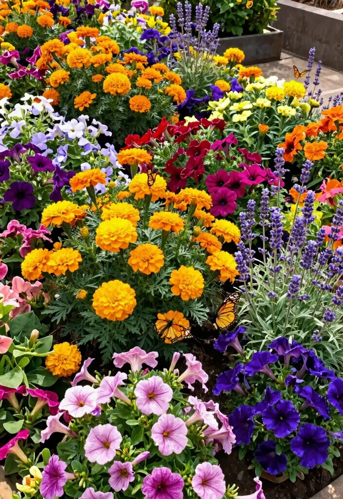17 Terrace Garden 2026 Trending Ideas With Lush Urban Greenery - 7. Colorful Flower Beds 1