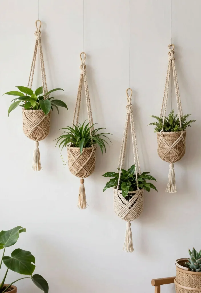 18 Crochet Hanging Planter Ideas With Boho Detail - 5. Eco-Friendly Natural Materials 1