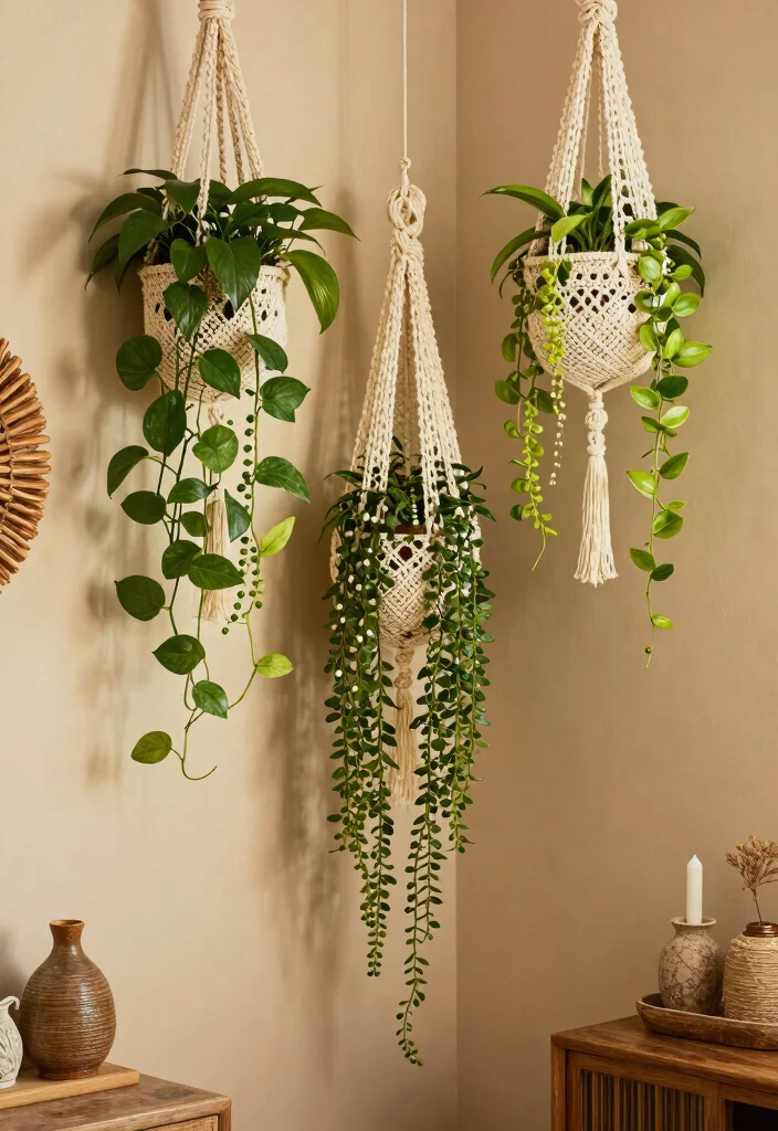 18 Crochet Hanging Planter Ideas With Boho Detail - 9. Extra Long Hanging Planters 1