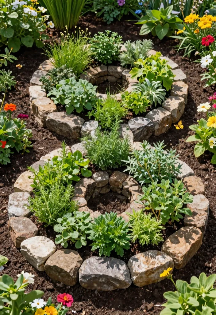 18 Front Yard Landscaping on a Budget Ideas That Look Expensive - 11. Herb Spiral Garden 1