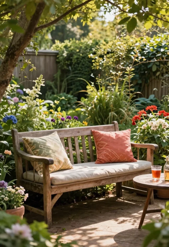 18 Front Yard Landscaping on a Budget Ideas That Look Expensive - 18. Garden Seating 1