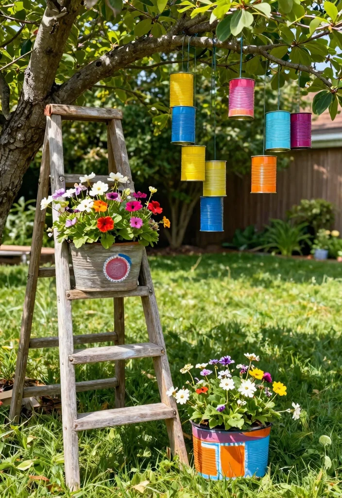 18 Front Yard Landscaping on a Budget Ideas That Look Expensive - 5. Upcycled Garden Decor 1