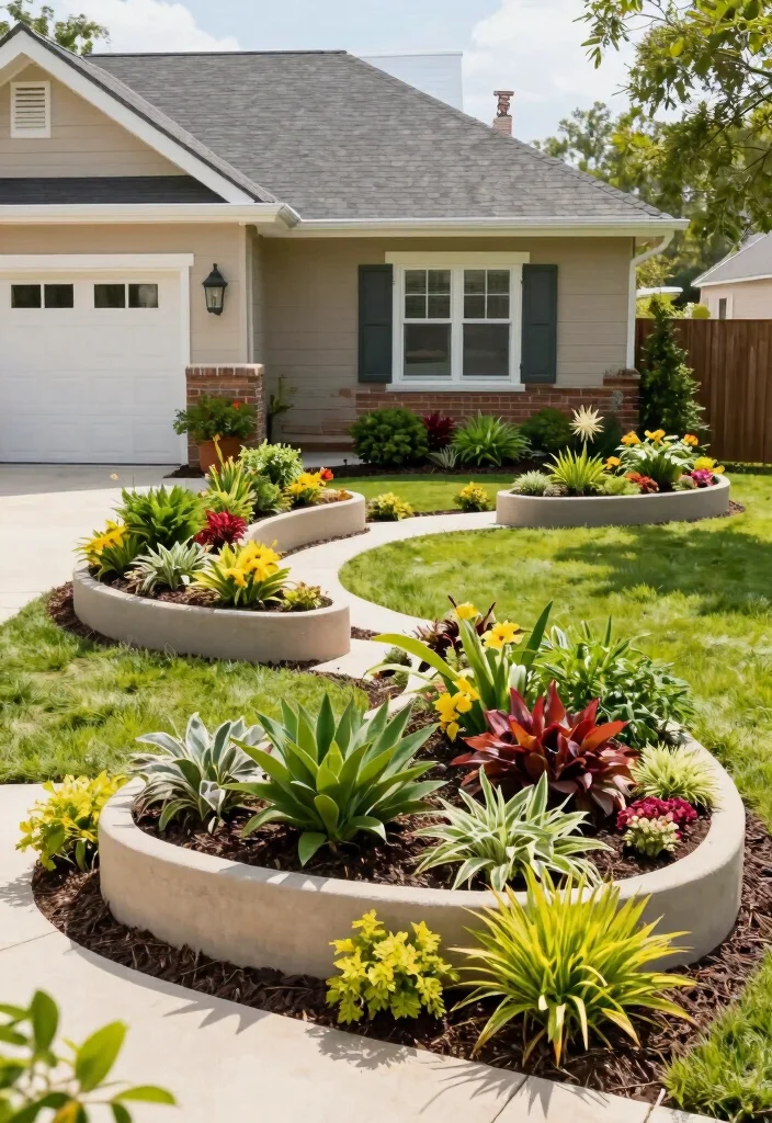 18 Low Maintenance Landscaping Front Yard Ideas That Stay Beautiful - 15. Customizable Landscape Elements 1