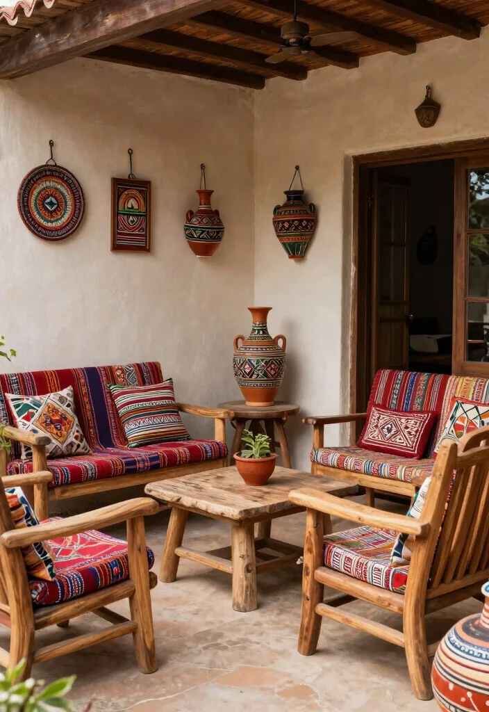 18 Mexican Patio Hacienda Style Ideas With Warm Rustic Flair 15 18 Mexican Patio Hacienda Style Ideas With Warm Rustic Flair - 15. Incorporate Local Artisans' Touch 1