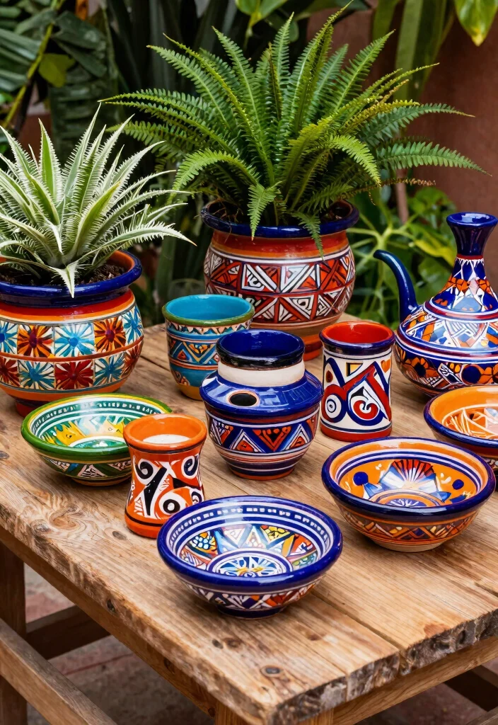 18 Mexican Patio Hacienda Style Ideas With Warm Rustic Flair 6 18 Mexican Patio Hacienda Style Ideas With Warm Rustic Flair - 6. Traditional Mexican Pottery 1
