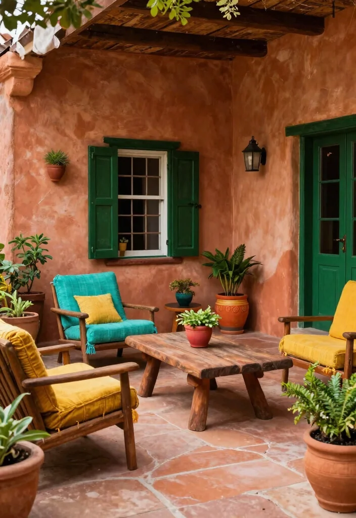 18 Mexican Patio Hacienda Style Ideas With Warm Rustic Flair 7 18 Mexican Patio Hacienda Style Ideas With Warm Rustic Flair - 7. Warm Color Palettes 1