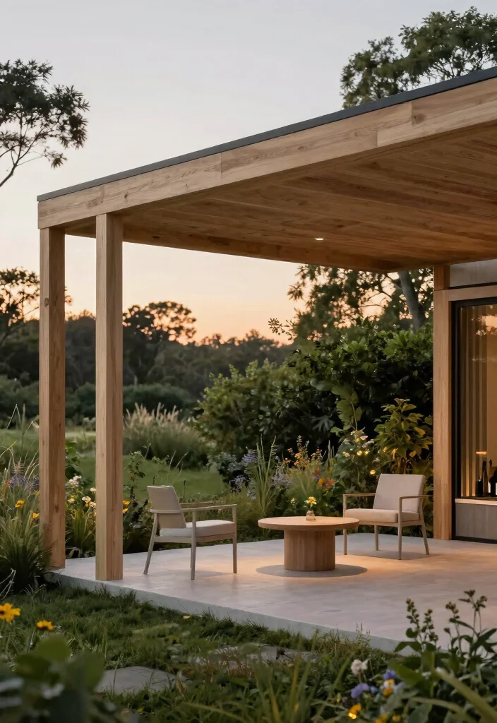 18 Pergola Holz Modern Ideas With Sleek Wood Design - 1. Sleek Minimalist Structures 1