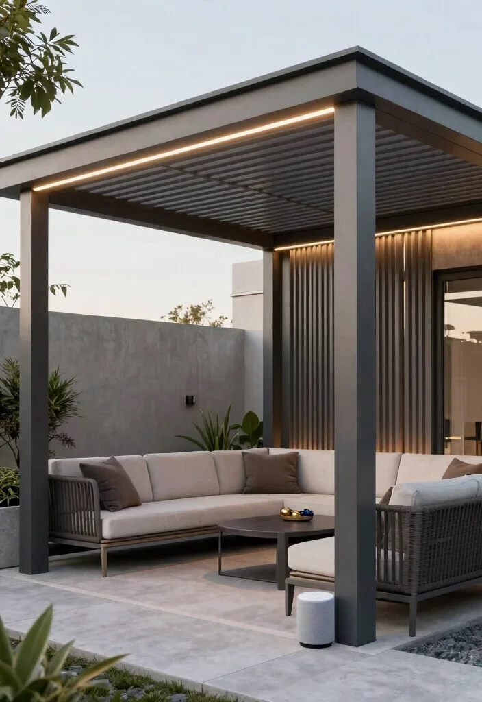 18 Pergola Holz Modern Ideas With Sleek Wood Design - 10. Smart Pergola Systems 1