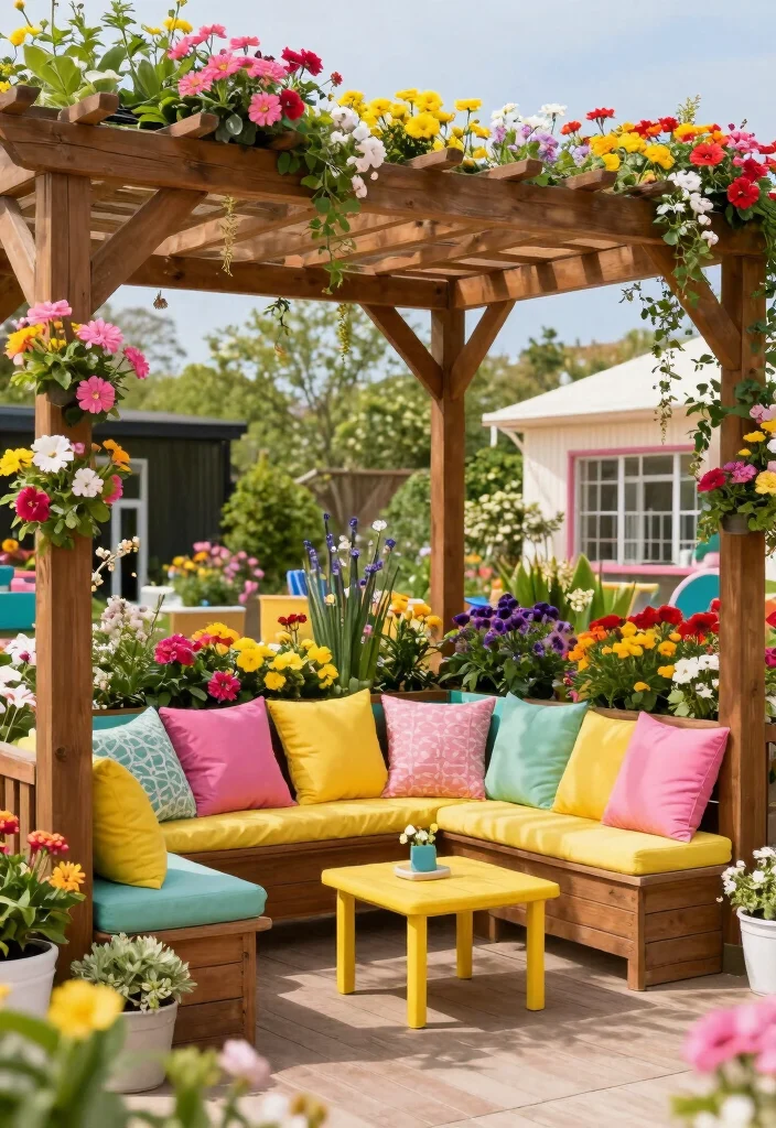 18 Pergola Holz Modern Ideas With Sleek Wood Design - 17. Seasonal Decor Ideas 1