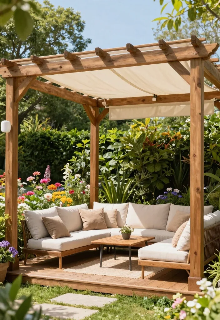18 Pergola Holz Modern Ideas With Sleek Wood Design - 5. Pergolas with Canopies 1