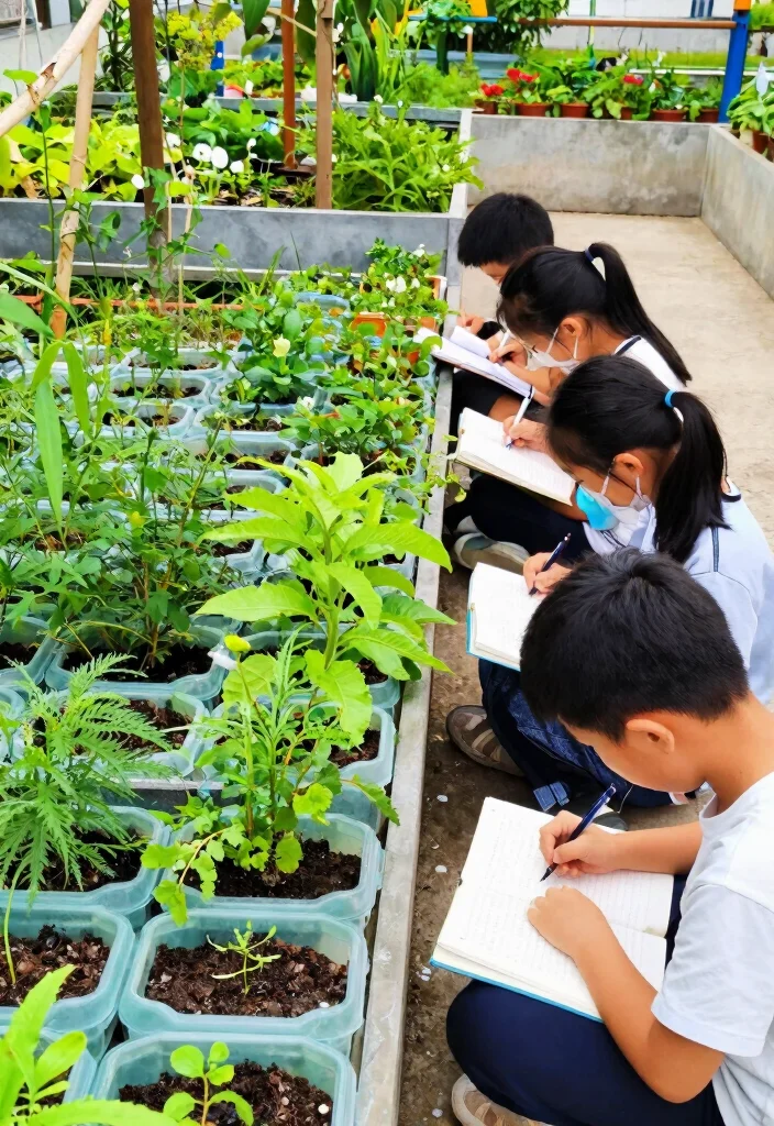 18 Plastic Bottle Planter Ideas With Creative DIY Style - 18. Educational Plastic Bottle Garden 1