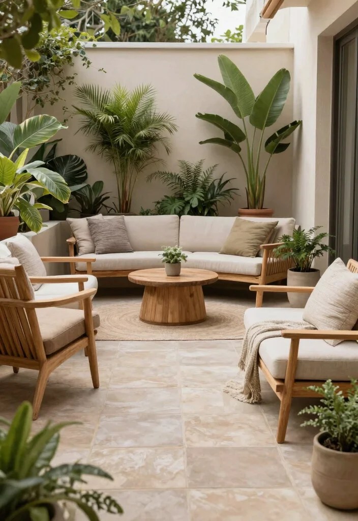 18 Simple Terrace Ideas That Feel Clean & Relaxed - 10. Natural Color Palettes 1