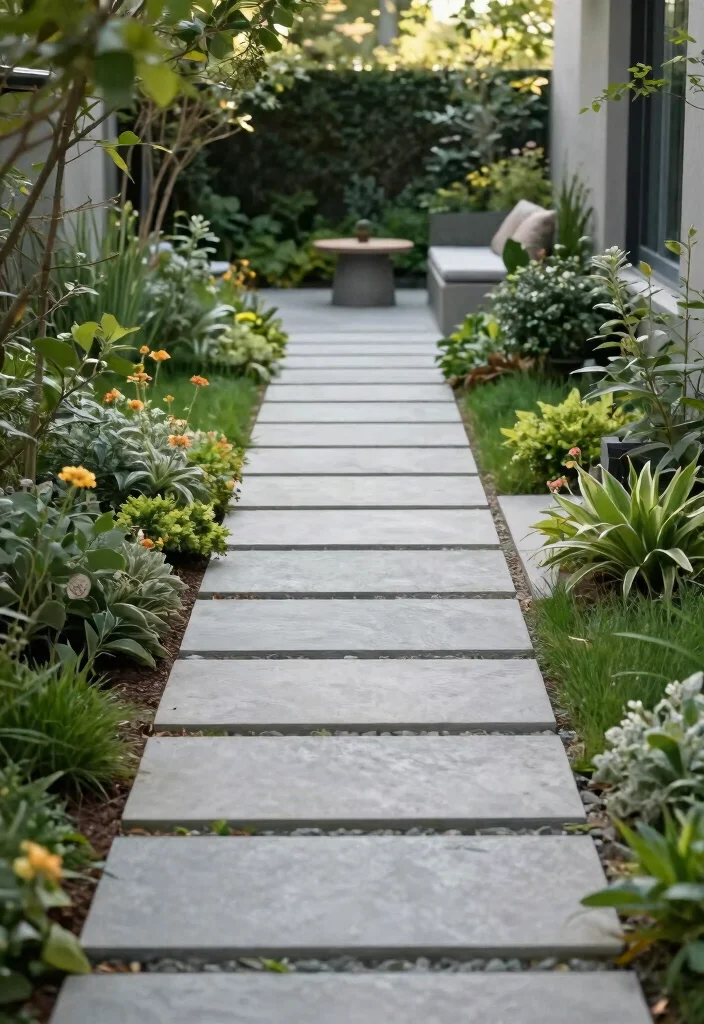 18 Simple Terrace Ideas That Feel Clean & Relaxed - 3. Simplistic Stone Pathways 1