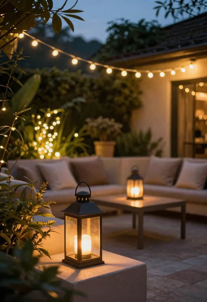 18 Simple Terrace Ideas That Feel Clean & Relaxed - 4. Elegant Outdoor Lighting 1