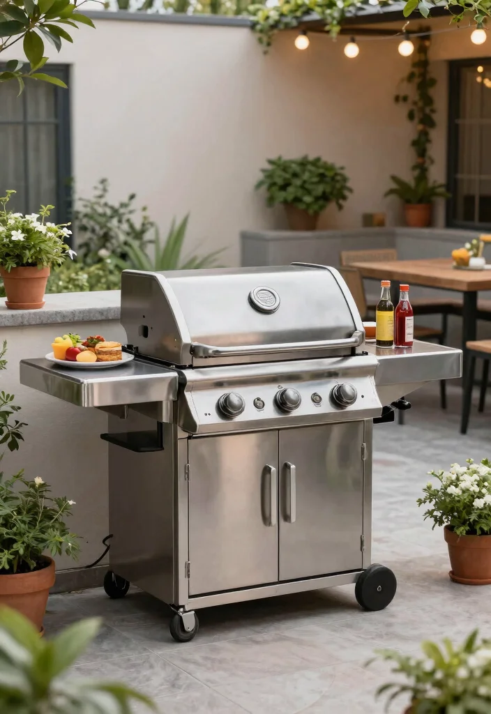 18 Small Outdoor Kitchen Ideas That Maximize Space - 2. Compact Grill Stations 1
