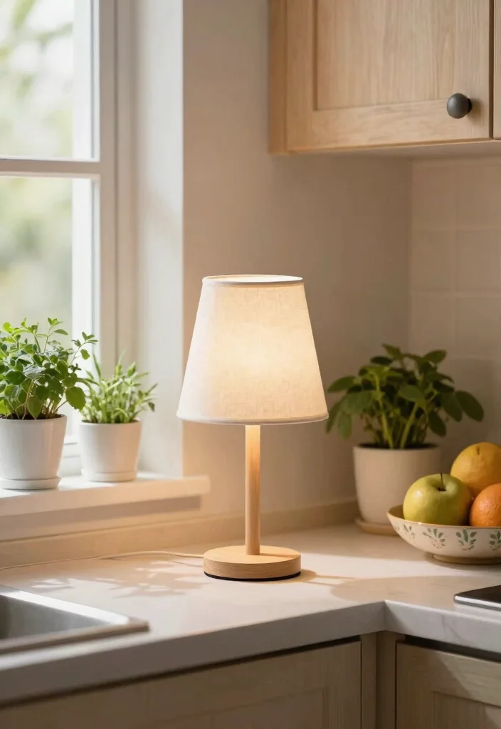 10 Mini Lamps for Kitchen Counter Spaces That Don't Take Up Room - 1. Stylish Table Lamps: A Dual Functionality 1