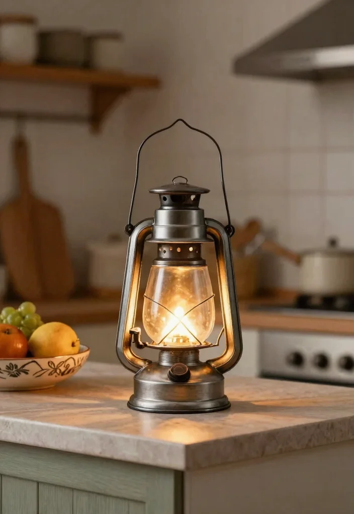 10 Mini Lamps for Kitchen Counter Spaces That Don't Take Up Room - 5. Battery-Operated Lanterns: The Flexibility of Light 1