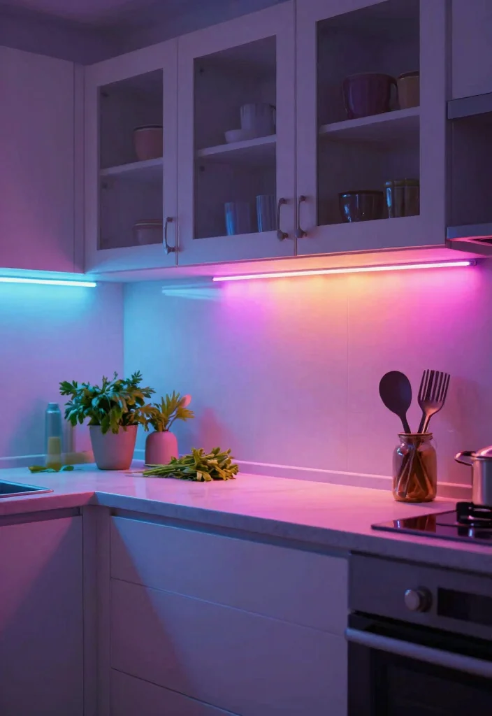 10 Mini Lamps for Kitchen Counter Spaces That Don't Take Up Room - 7. LED Strip Lights: A Modern Glow 1