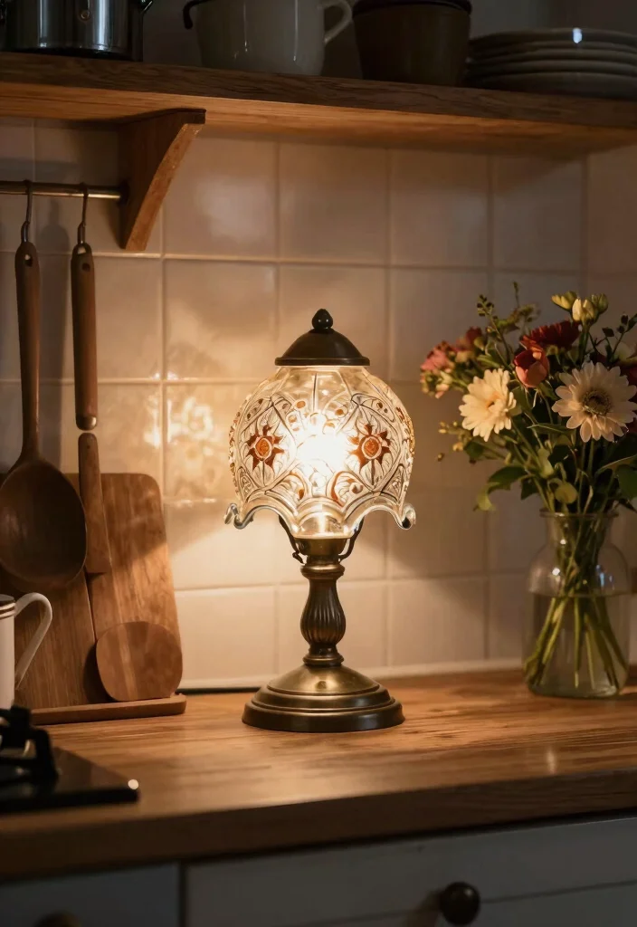 10 Mini Lamps for Kitchen Counter Spaces That Don't Take Up Room - 8. Vintage Mini Lamps: A Touch of Nostalgia 1