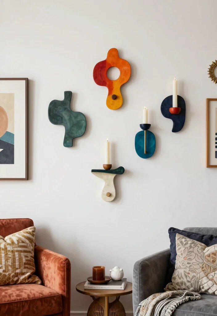 12 Candle Sconces Living Room Wall Decor That Add Warmth Fast - 10. Artistic Candle Sconces 1