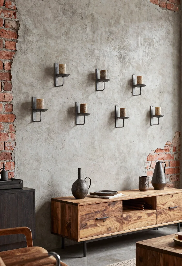 12 Candle Sconces Living Room Wall Decor That Add Warmth Fast - 4. Industrial-Style Candle Holders 1