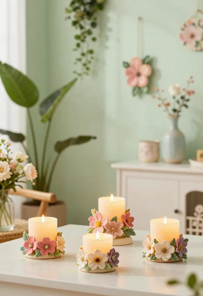 12 Candle Sconces Living Room Wall Decor That Add Warmth Fast - 5. Floral-Themed Candle Sconces 1