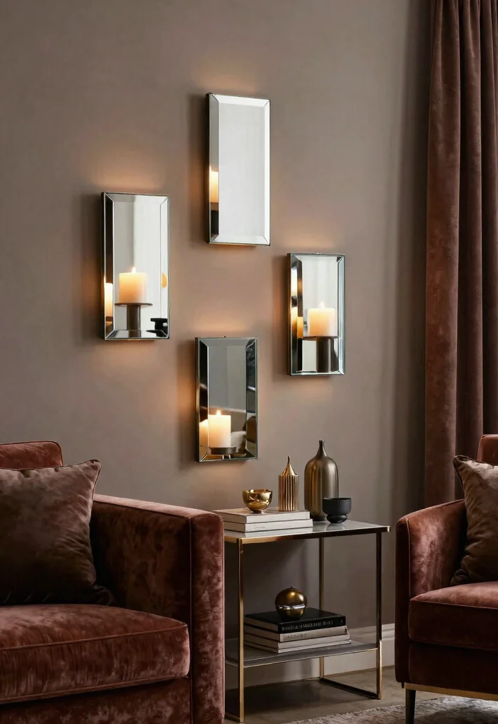 12 Candle Sconces Living Room Wall Decor That Add Warmth Fast - 7. Candle Holders with Mirrors 1