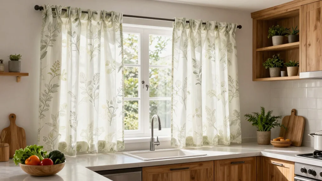 12 Curtains in Kitchens That Block Grease Splatter and Stay Clean