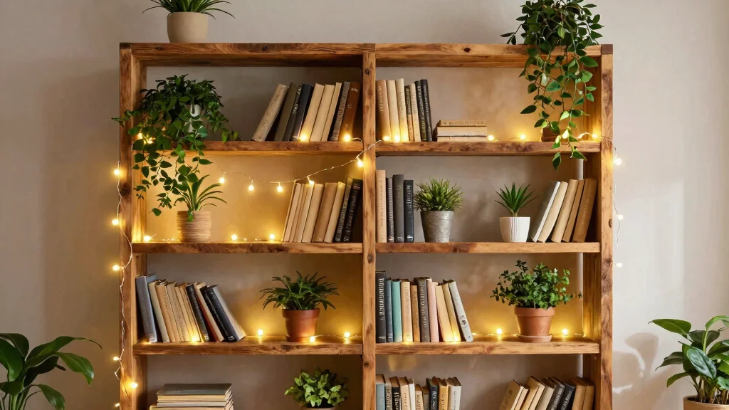 12 Fairy Lights Bookshelf Ideas That Don't Tangle or Overheat