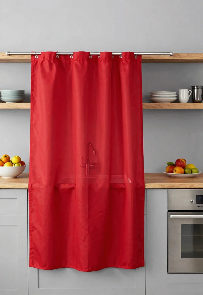 12 Kitchen Sink Curtains That Don't Get Soaked or Mildewed - 3. Bold Colors 1