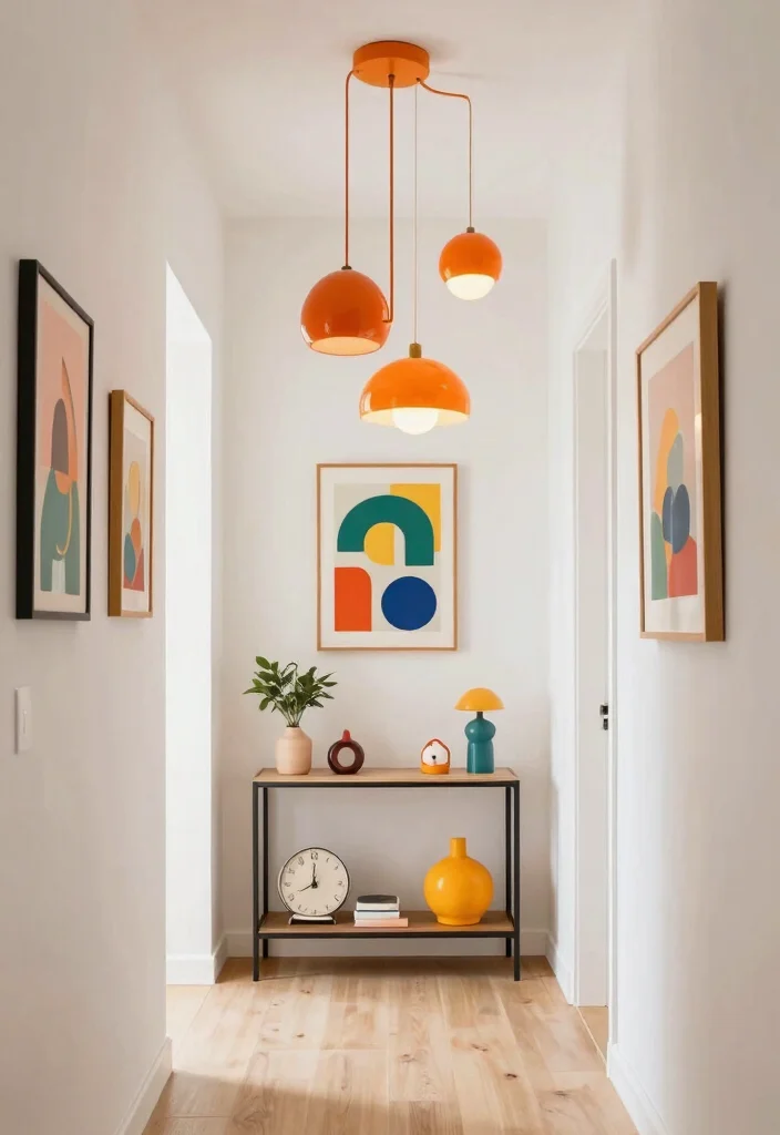 12 Orange Pendant Light Ideas That Pop Without Overwhelming the Room - 10. Funky Retro Shapes 1