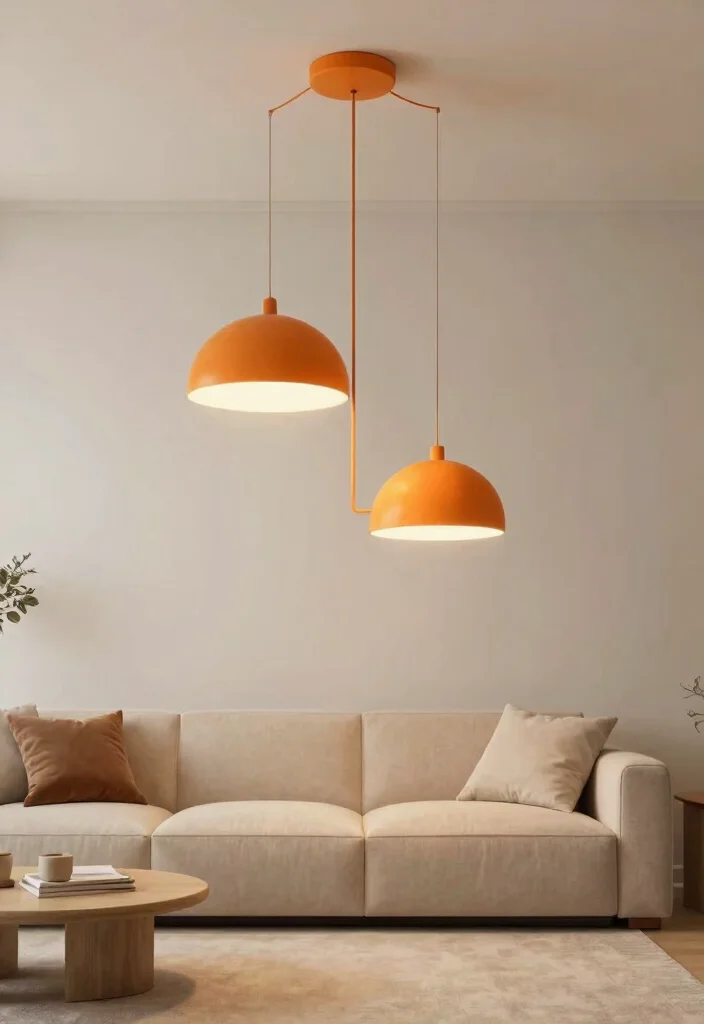 12 Orange Pendant Light Ideas That Pop Without Overwhelming the Room - 12. Customizable Fixtures 1