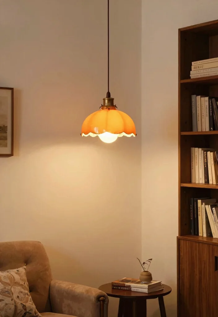 12 Orange Pendant Light Ideas That Pop Without Overwhelming the Room - 2. Vintage-inspired Hanging Fixtures 1