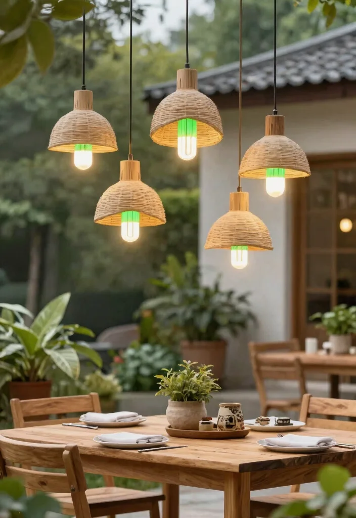 12 Outdoor Pendant Light Ideas That Withstand Rain and Wind - 12. Eco-Friendly Options 1