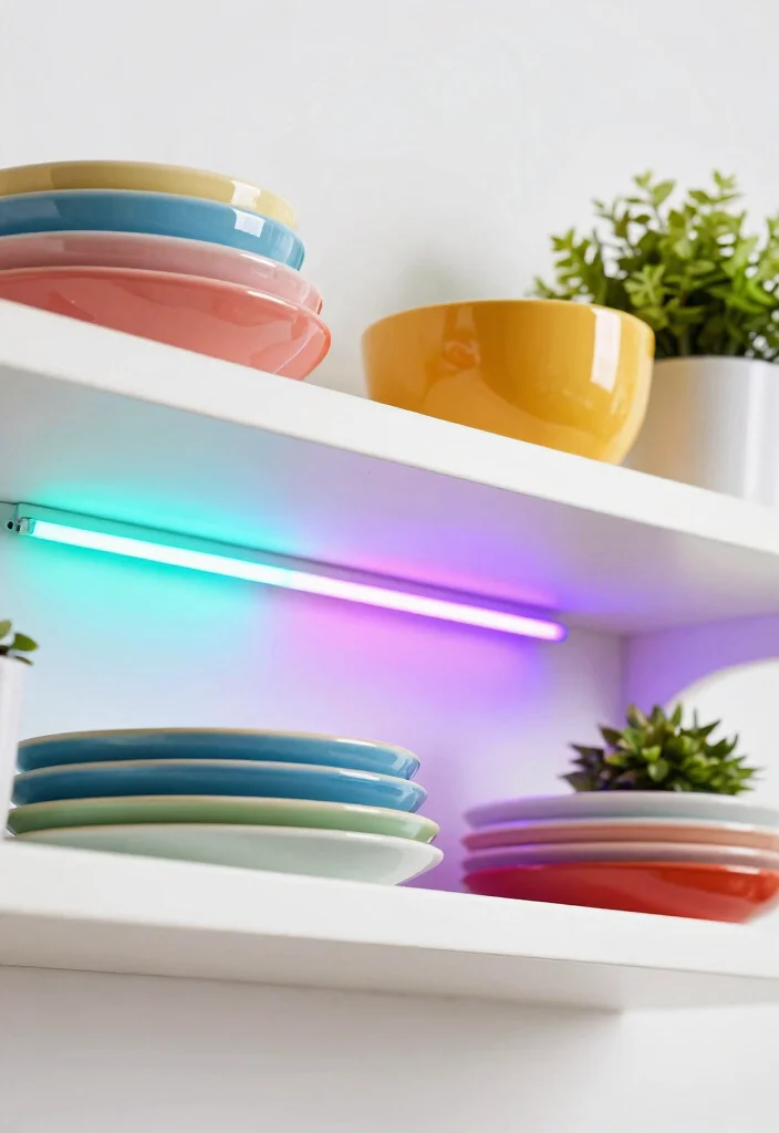 12 Under Shelf Lighting Ideas That Install Without Drilling - 1. Adhesive LED Strip Lights for a Quick Fix 1