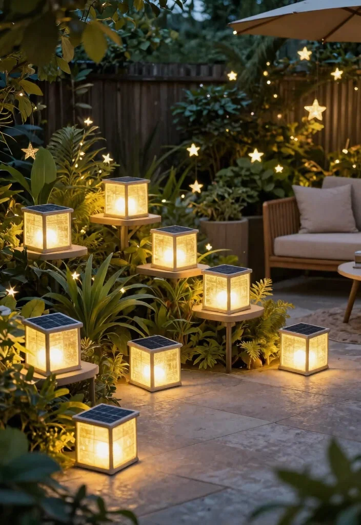 12 Under Shelf Lighting Ideas That Install Without Drilling - 12. Solar-Powered LED Lights for Outdoor Shelves 1