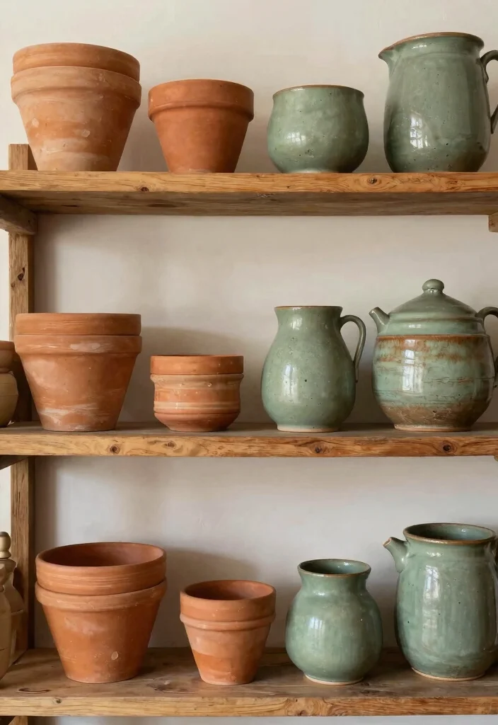 12 Vintage Shelf Decor Ideas That Don't Collect Dust - 3. Earthy Color Palettes 1